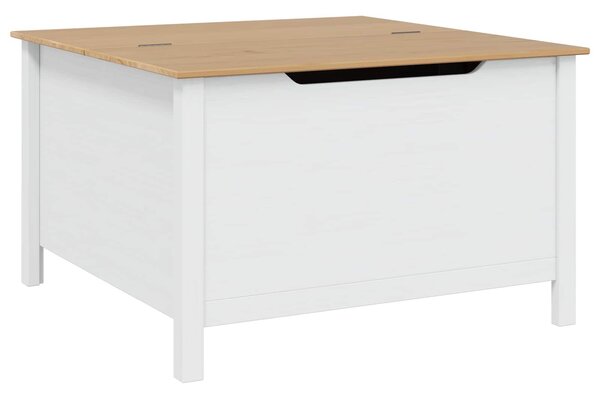 VidaXL Dohányzóasztal HILL Fehér és mézbarna 79.5 x 79.5 x 49 cm