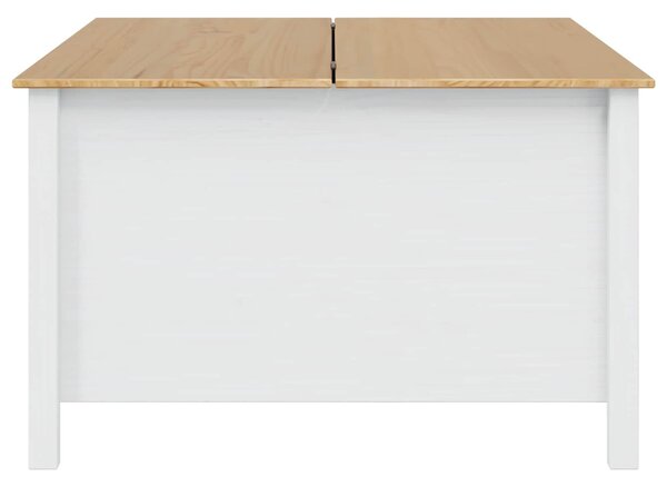 VidaXL Dohányzóasztal HILL Fehér és mézbarna 79.5 x 79.5 x 49 cm