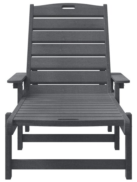 Napozóágy 2 db Világosszürke 162x53x98.5 cm HDPE
