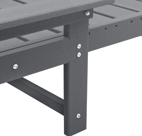 Napozóágy 2 db Világosszürke 162x53x98.5 cm HDPE