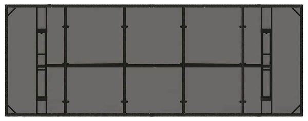 Kert étkező szett 11 pcs Fekete Poli rattan