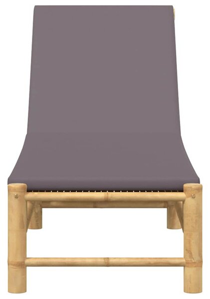 VidaXL Bambusz napozóágy párnákkal 55x199x30 cm
