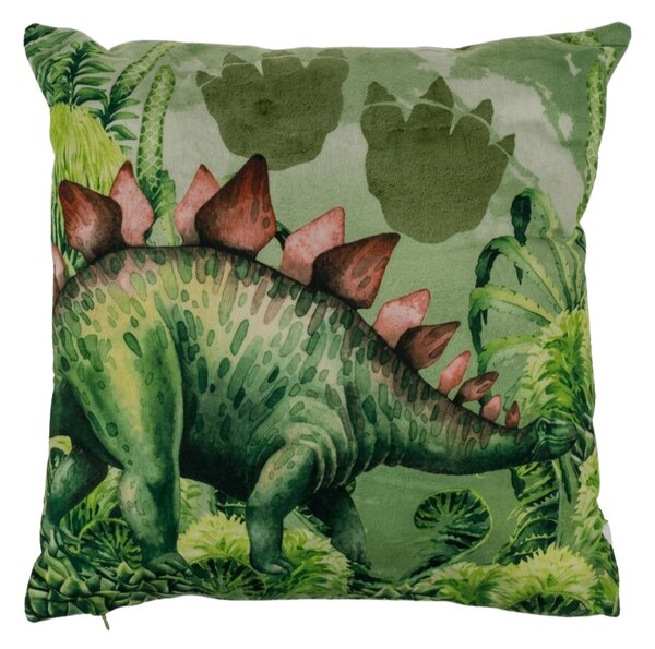 Díszpárna STEGOSAURUS 40x40 cm, zöld