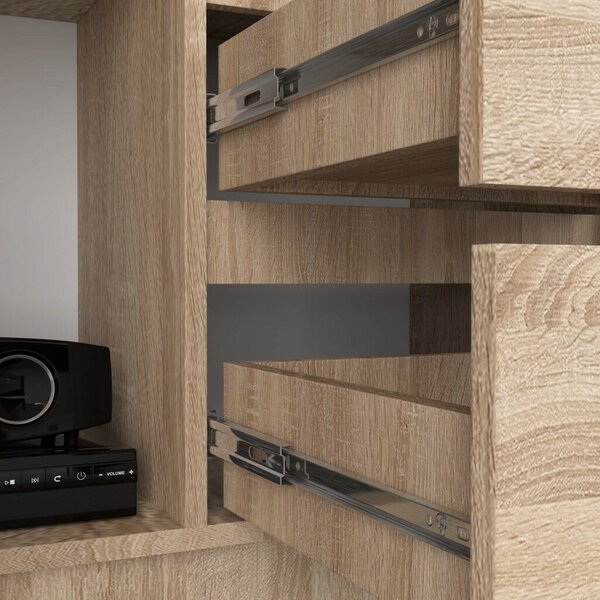 AKORD CLP R15 80 cm regál laminált sonoma tölgy 1 ajtós 2 fiókos