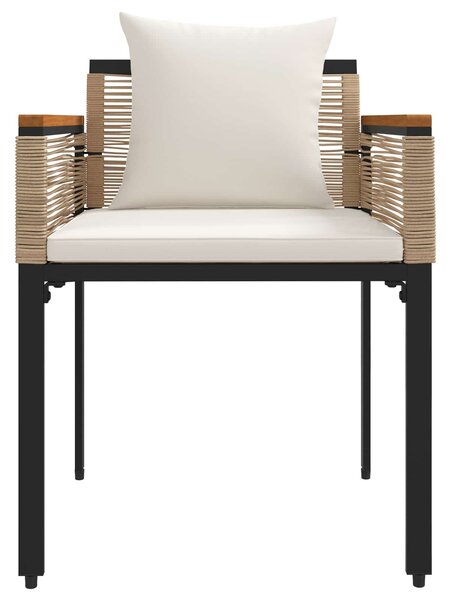 VidaXL Kültéri Bútor Szett párnával 3 pcs Beige és Krémszínű PE Rattan