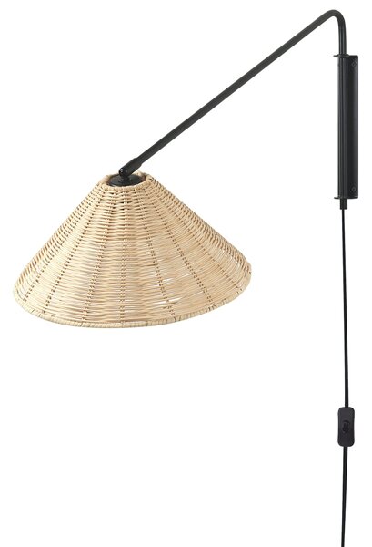 Falilámpa PALENA Természetes Rattan Állítható