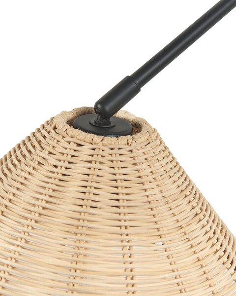 Falilámpa PALENA Természetes Rattan Állítható