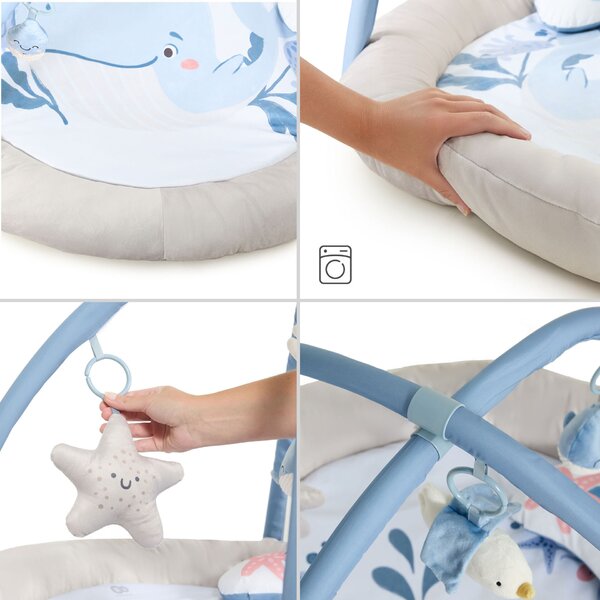 KINDERKRAFT Cozyplay Nordic Breeze játszószőnyeg hídjátékokkal