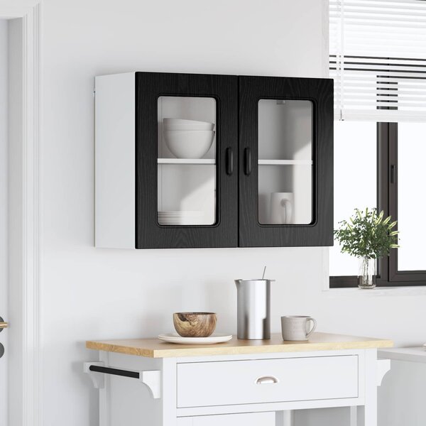 VidaXL Mosogatógép panel Kalmar Fekete tölgy 80 x 31 x 60 cm Faanyag