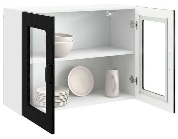 VidaXL Mosogatógép panel Kalmar Fekete tölgy 80 x 31 x 60 cm Faanyag