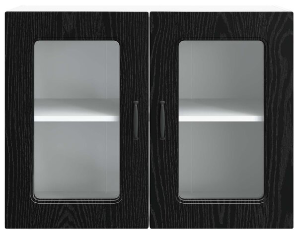 VidaXL Mosogatógép panel Kalmar Fekete tölgy 80 x 31 x 60 cm Faanyag