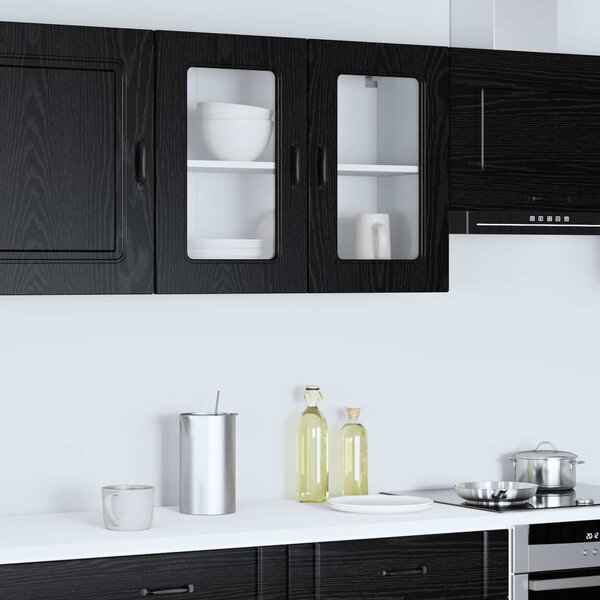 VidaXL Mosogatógép panel Kalmar Fekete tölgy 80 x 31 x 60 cm Faanyag