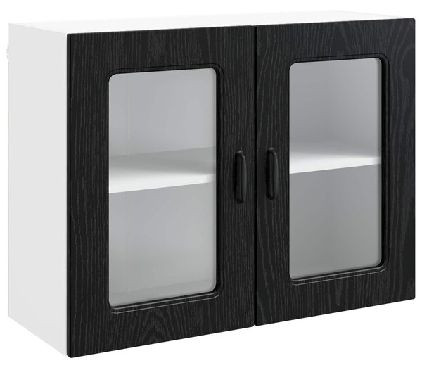 VidaXL Mosogatógép panel Kalmar Fekete tölgy 80 x 31 x 60 cm Faanyag