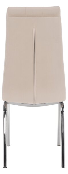 KONDELA Étkezőszék, bézs Dulux Velvet szövet/króm, GERDA NEW