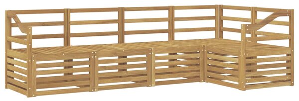 VidaXL Kültéri kanapé szett 5 pcs Fehér 245 x 126,5 x 73 cm