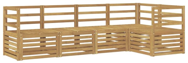 VidaXL Kültéri kanapé szett 5 pcs Fehér 245 x 126,5 x 73 cm