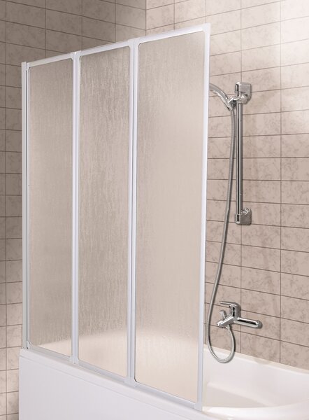 KFA Armatura Standard zuhanyparaván 120 cm háromrészes fehér matt/műanyag 170-04010P