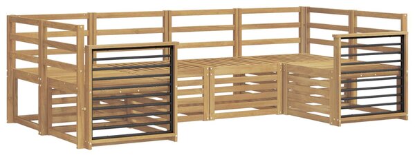 VidaXL Kültéri kanapé szett 6 pcs Fehér 245 x 128,5 x 73 cm