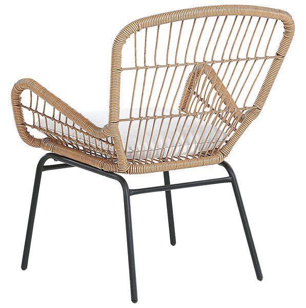 Bisztrószett párnákkal LABICO PE Rattan Világosbarna