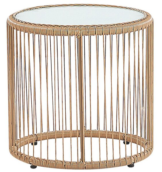 Bisztrószett párnákkal LABICO PE Rattan Világosbarna