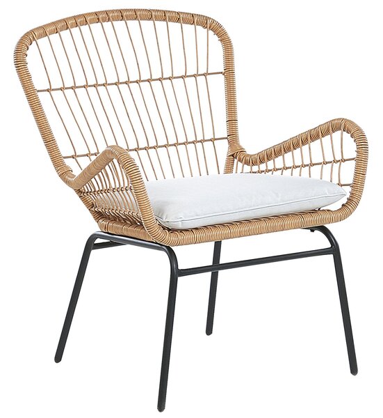 Bisztrószett párnákkal LABICO PE Rattan Világosbarna