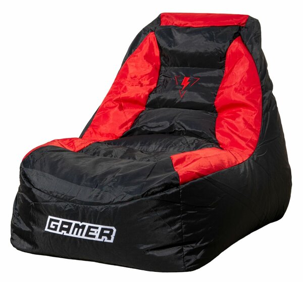 GAME-002 Gaming babzsákfotel fekete-piros