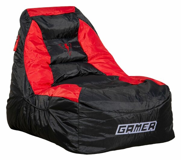 GAME-002 Gaming babzsákfotel fekete-piros
