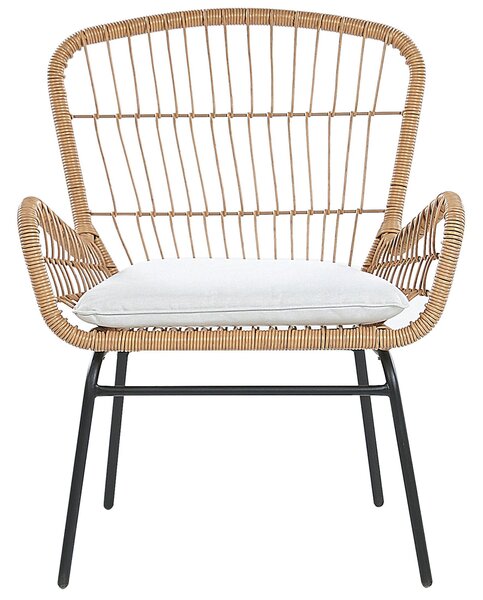 Bisztrószett párnákkal LABICO PE Rattan Világosbarna