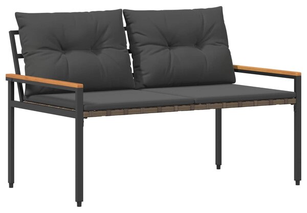 VidaXL Kerti pad 2 -Seater 116 x 67,5 x 72 cm polirattan Sötétszürke
