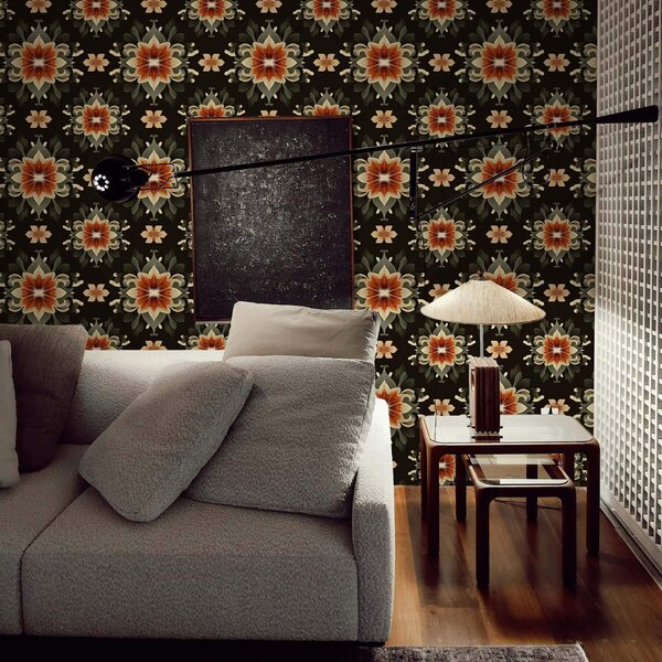Tapéta Absztrakt virágos minta, Tapétá vintage stílusban, a00069v2 : Uwalls.hu
