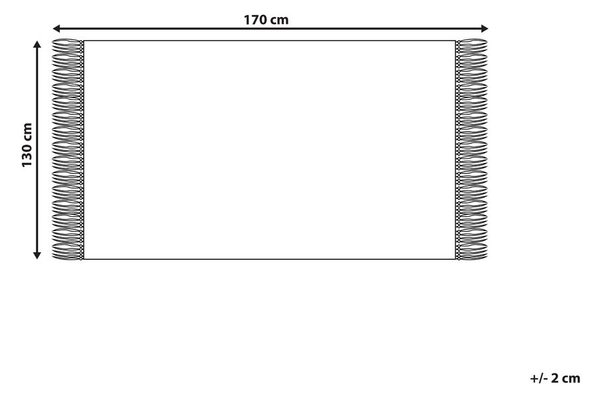 Takaró NAIKHU Akril Pamut 130 x 170 cm Csíkos Világospiros