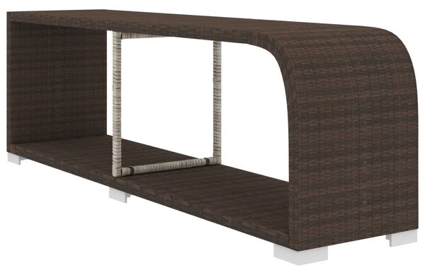 VidaXL 8 részes barna polyrattan kerti bútorszett párnákkal