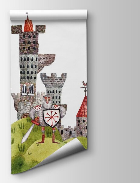 Fotótapéta Akvarell festmény egy kastélyról, Gyerekszoba fotótapéta, Népszerű fotótapéta, u46284 - Tapeko.hu