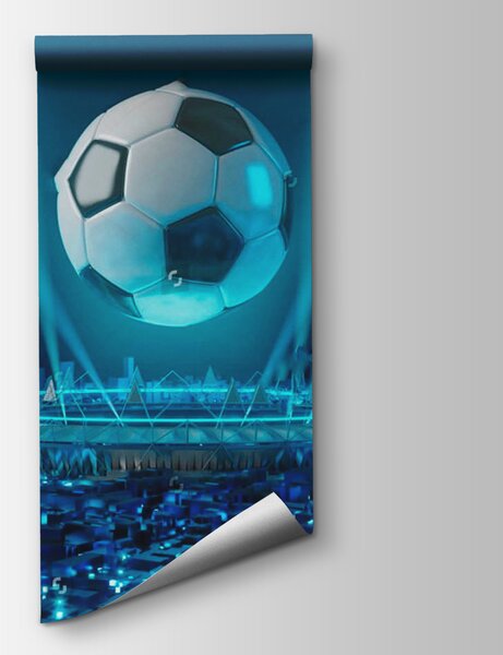 Fotótapéta Labdarúgó labda a stadion felett, Gyerekszoba fotótapéta, Népszerű fotótapéta, u72793 - Tapeko.hu