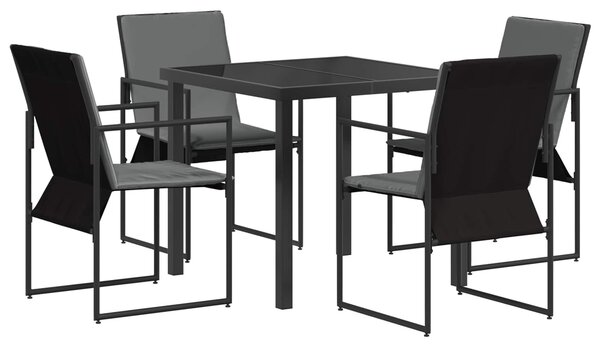 VidaXL Kert étkező szett 5 pcs Fekete és Antracit 80 x 80 x 73 cm
