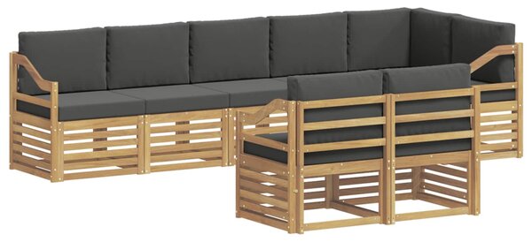 VidaXL Kültéri kanapé szett 8 pcs Fehér és Antracitszürke