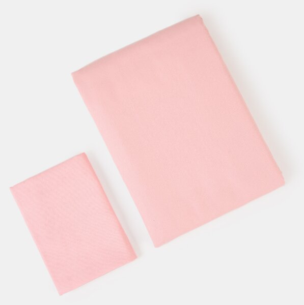 Sinsay - Egyszínű pamut ágyneműhuzat garnitúra - pasztellpink