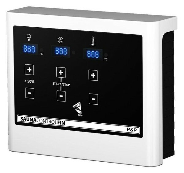 Karibu 3,6 kW-os Plug&amp;Play finn szaunakályha külső vezérléssel (Easy)