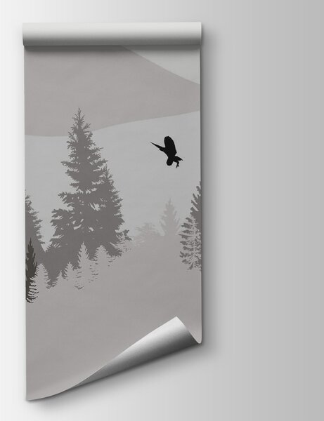 Fotótapéta Madarak repülnek egy havas hegy felett, Természet fotótapéta, Népszerű fotótapéta, t00323 - Tapeko.hu