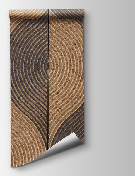 Fotótapéta Folyamatos vonalak földes tónusokban, Geometriai 3D fotótapéta, Népszerű fotótapéta, u75837 - Tapeko.hu