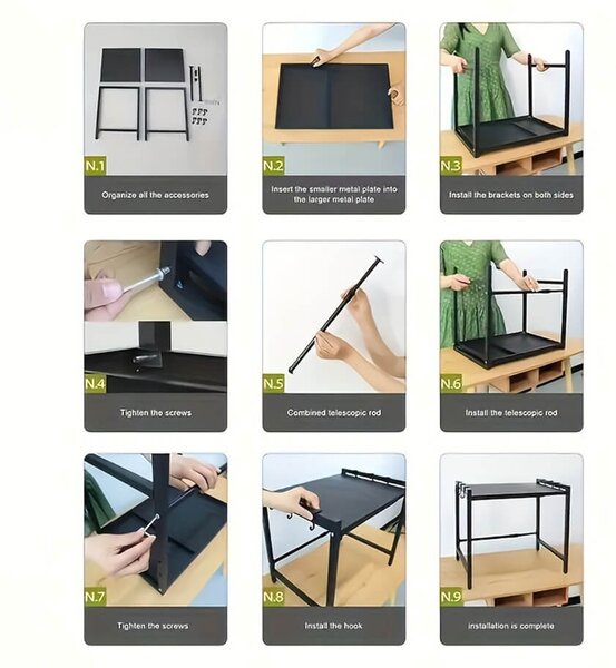 Kihúzható Konyhai állvány Magicrack™, Fehér