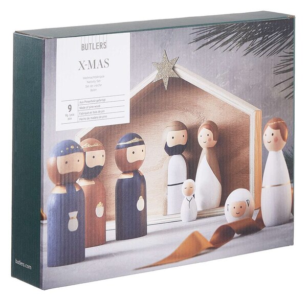 X-MAS betlehemi figurák, 9 darabos készlet