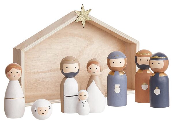 X-MAS betlehemi figurák, 9 darabos készlet