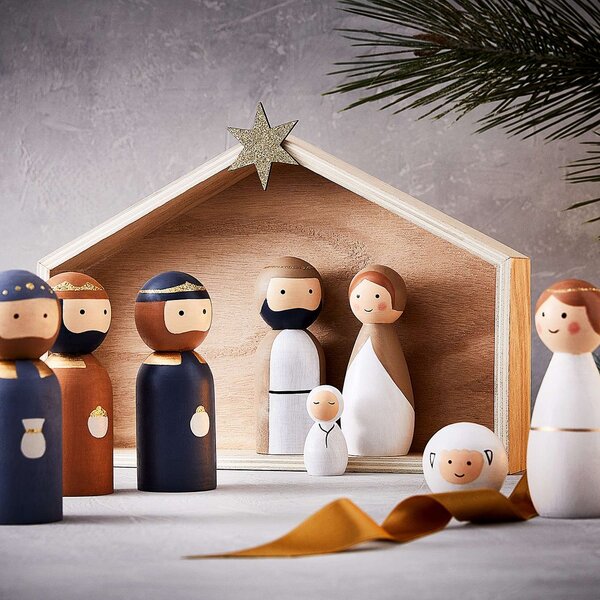 X-MAS betlehemi figurák, 9 darabos készlet