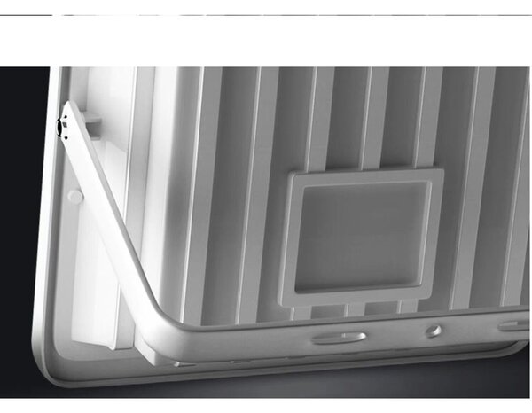 LED reflektor Flippy napelemmel, fényérzékelővel, vízálló, 600 beépített LED, 300W, 37x26,5 cm, IP67, modern dizájn, fekete