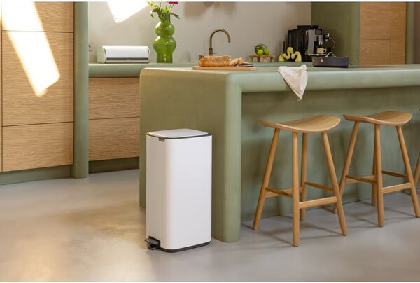 Brabantia BO 30 literes fém pedálos szemetes - Fehér