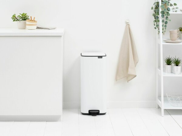 Brabantia BO 30 literes fém pedálos szemetes - Fehér