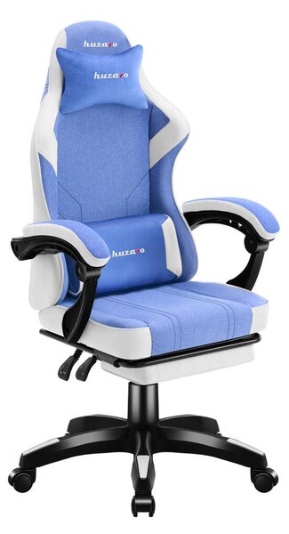 Gamer szék space 3.7 lábtartóval kék