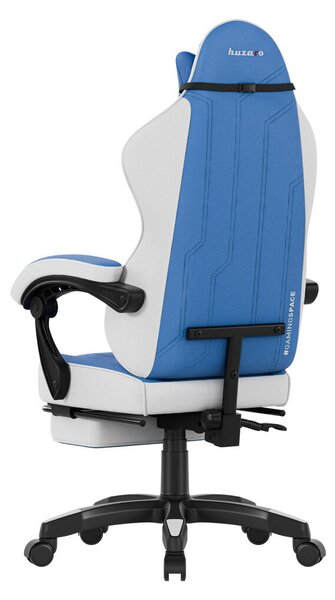 Gamer szék space 3.7 lábtartóval kék