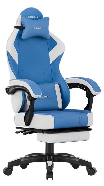 Gamer szék space 3.7 lábtartóval kék